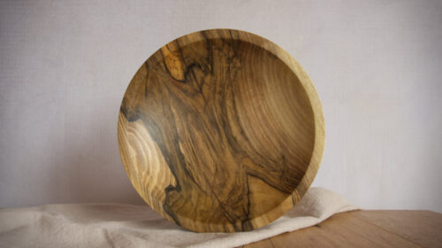 Obstschale Nussbaum <br> 30x6cm – Bild 2